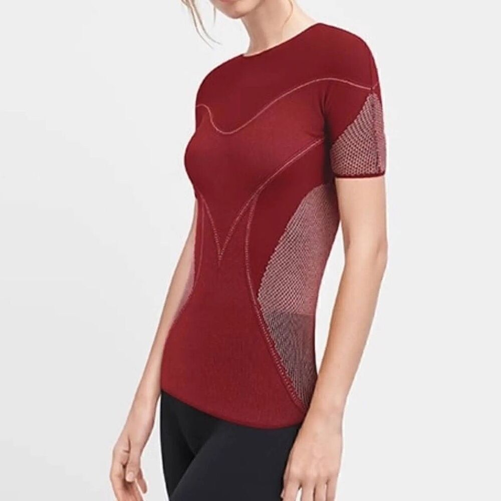 NWT Wolford Zen Shirt Short Sleeves Currant Xs